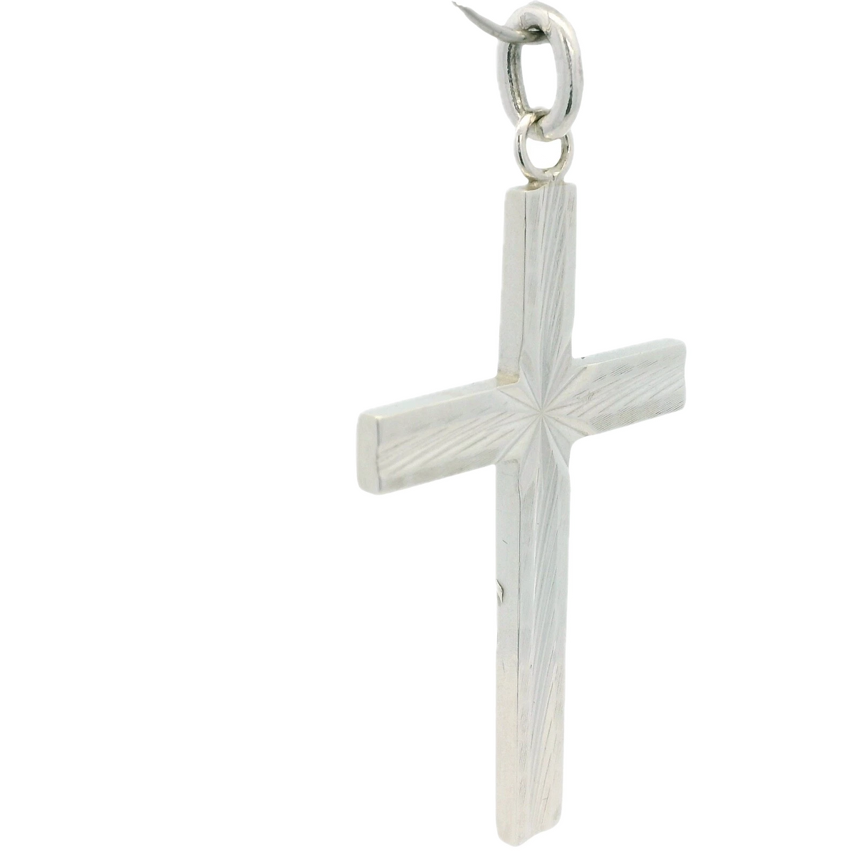 Solid Sterling Silver Cross London 1977 Pendant
