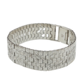 Sterling Silver Engraved Panther Link Bracelet