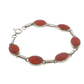 Vintage Sterling Silver Carnelian 1988 Bracelet